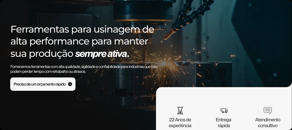 M Mill Ferramentas. 20 anos de reputação industrial que não existiam no Google.